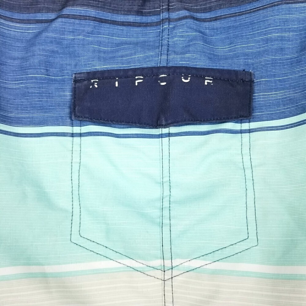 Rip Curl Striped Blue Board Shorts Swimwear Summer Trunks 9" 28 - Picture 7 of 9